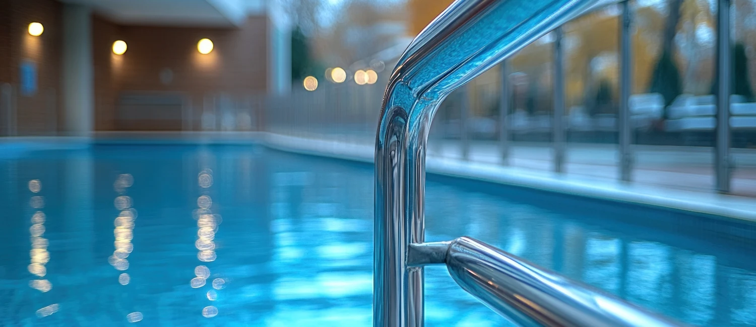 Swimming pool rail