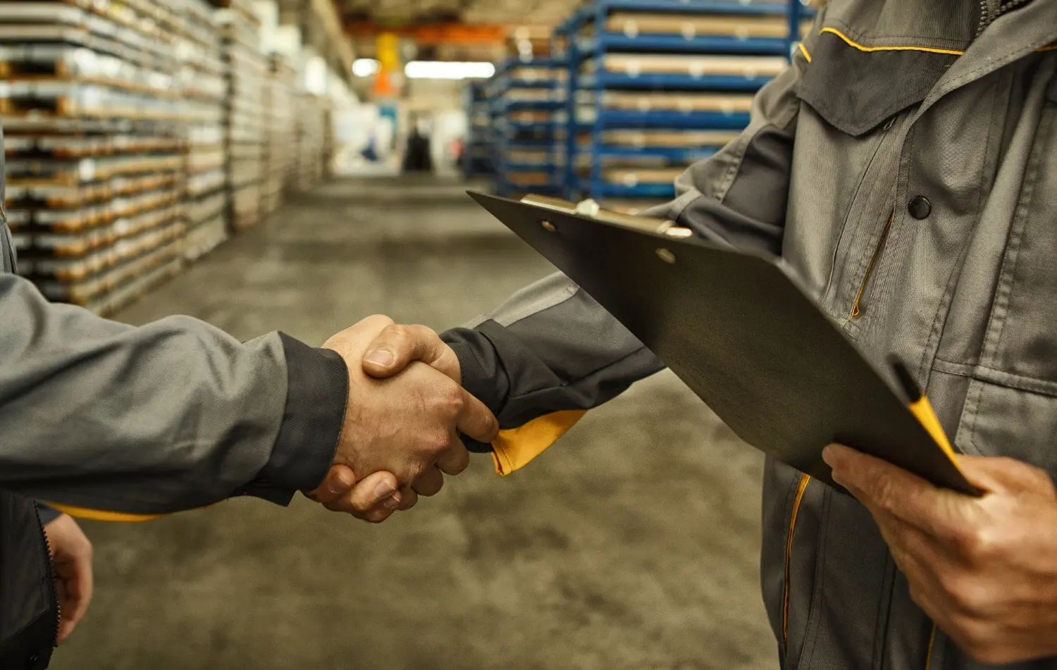 Two people shaking hands